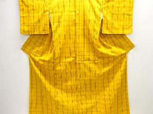 格子織り出し米沢紬着物アンサンブル